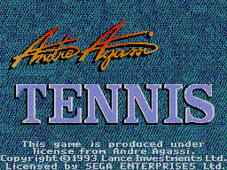 Andre Agassi Tennis screenshot 4 for Sega Master System